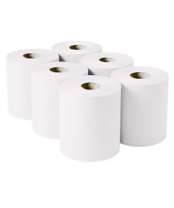 White Centrefeed Rolls 2 Ply 100m (Case of 6)