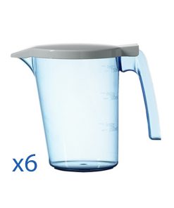 Polycarbonate Water Jug & Lid 750ml White Box of 6