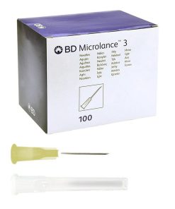 304000 BD Microlance 3 Needles Yellow 30G x 0.5 Inch per 100